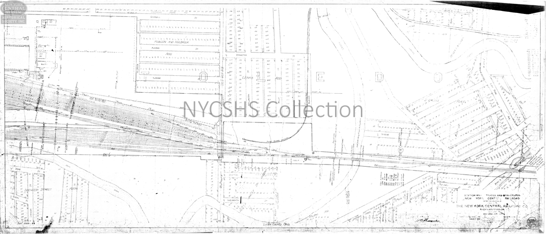 Valuation map showing the Swan Creek Railroad making the sharp curve north many years after the railroad had been absorbed into the NYC