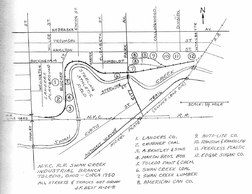 Map which appeared in the NYCSHS Central Headlight, 3rd Quarter 1992