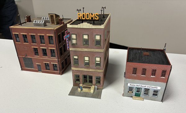 Three detailed model buildings