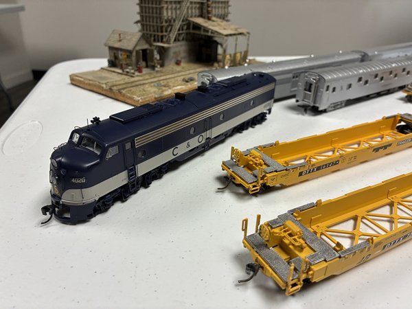 Locomotive and passenger cars